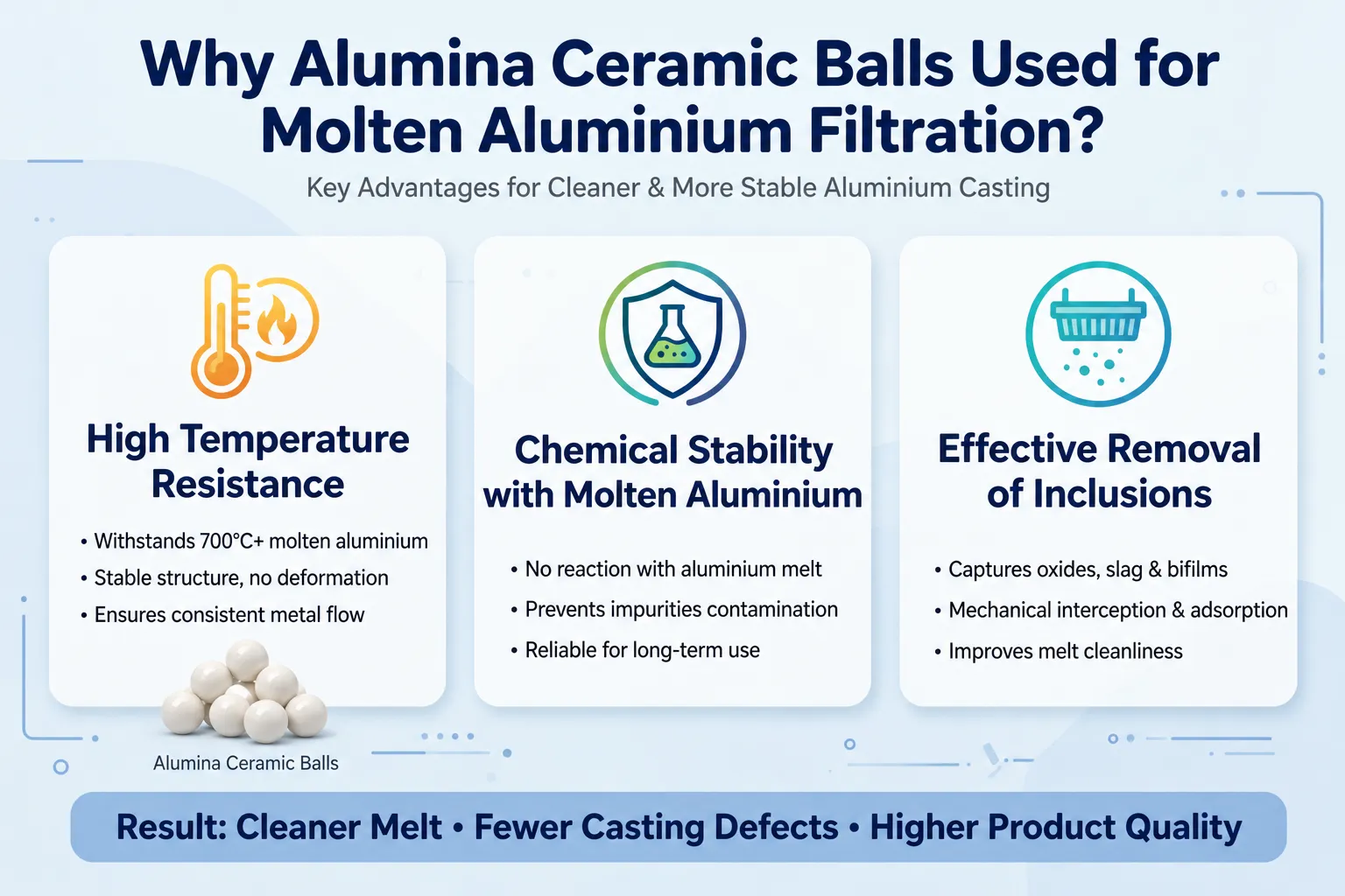 why alumina ceramic balls used for molten aluminium filtration