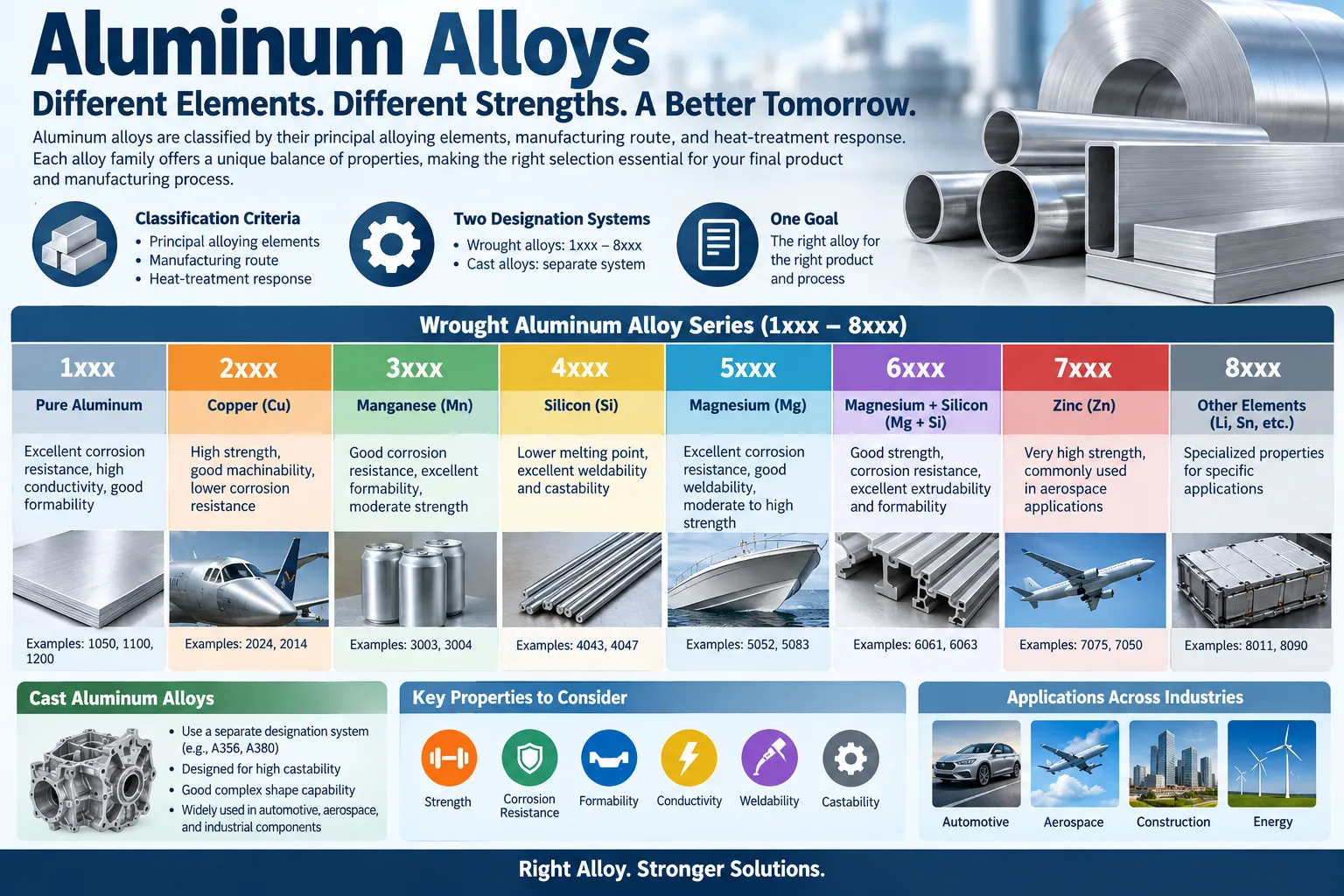 Classification and Application of Aluminum Alloys